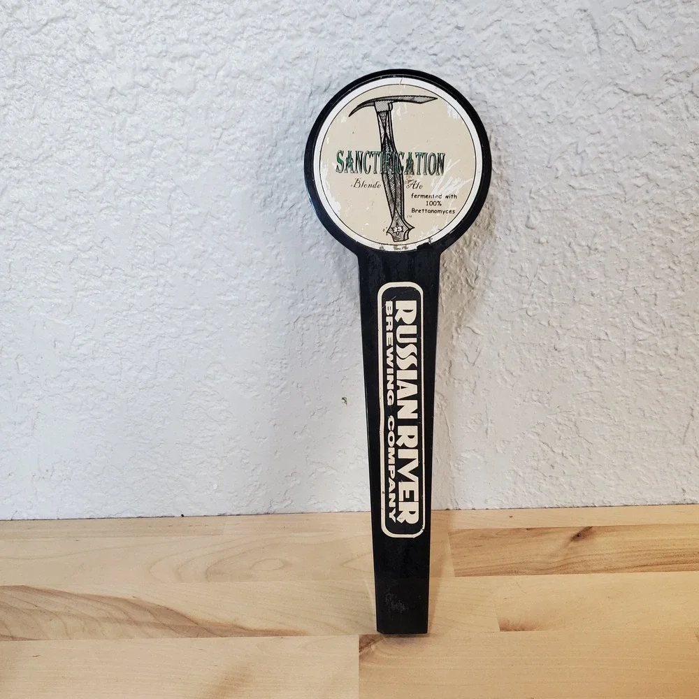 Russian River Brewing Tap Handle Sanctification Blonde Ale Scratching Post Black